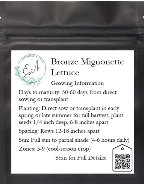 Bronze Mignonette Lettuce