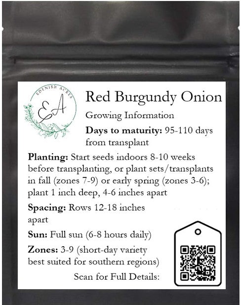 Red Burgundy Onions Short Day