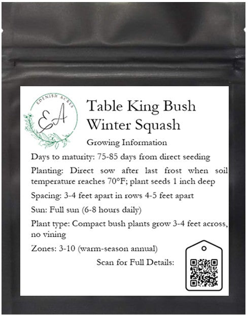 Table King Bush Winter Squash