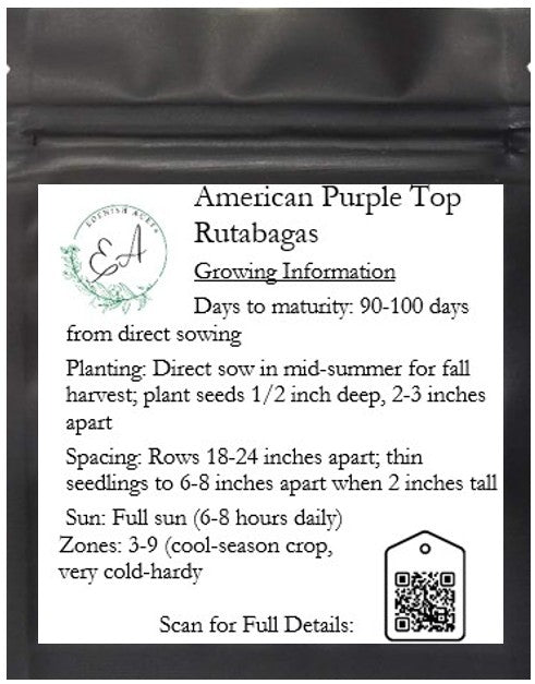 American Purple Top Rutabagas