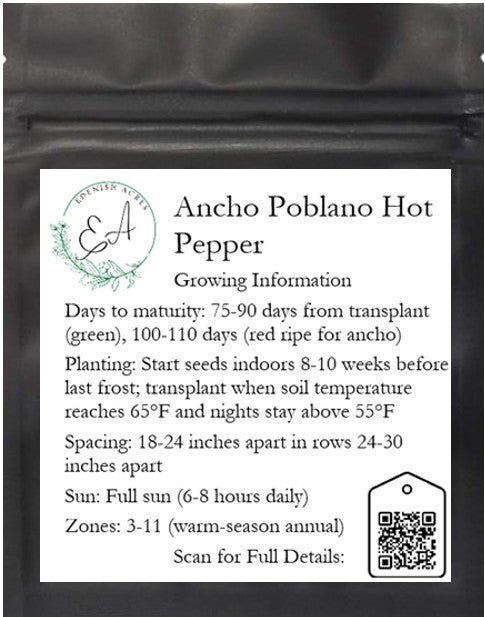 Ancho Poblano Hot Peppers