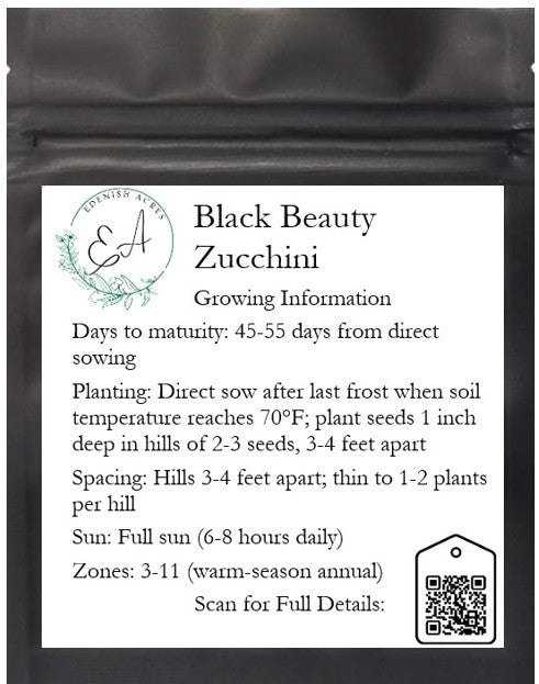 Black Beauty Zucchini Squash