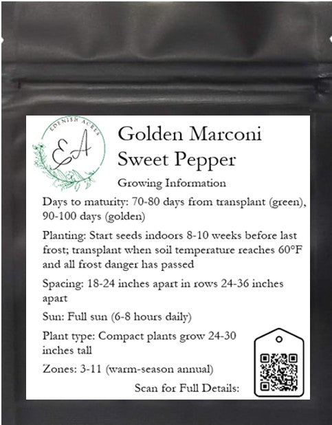 Golden Marconi Sweet Peppers