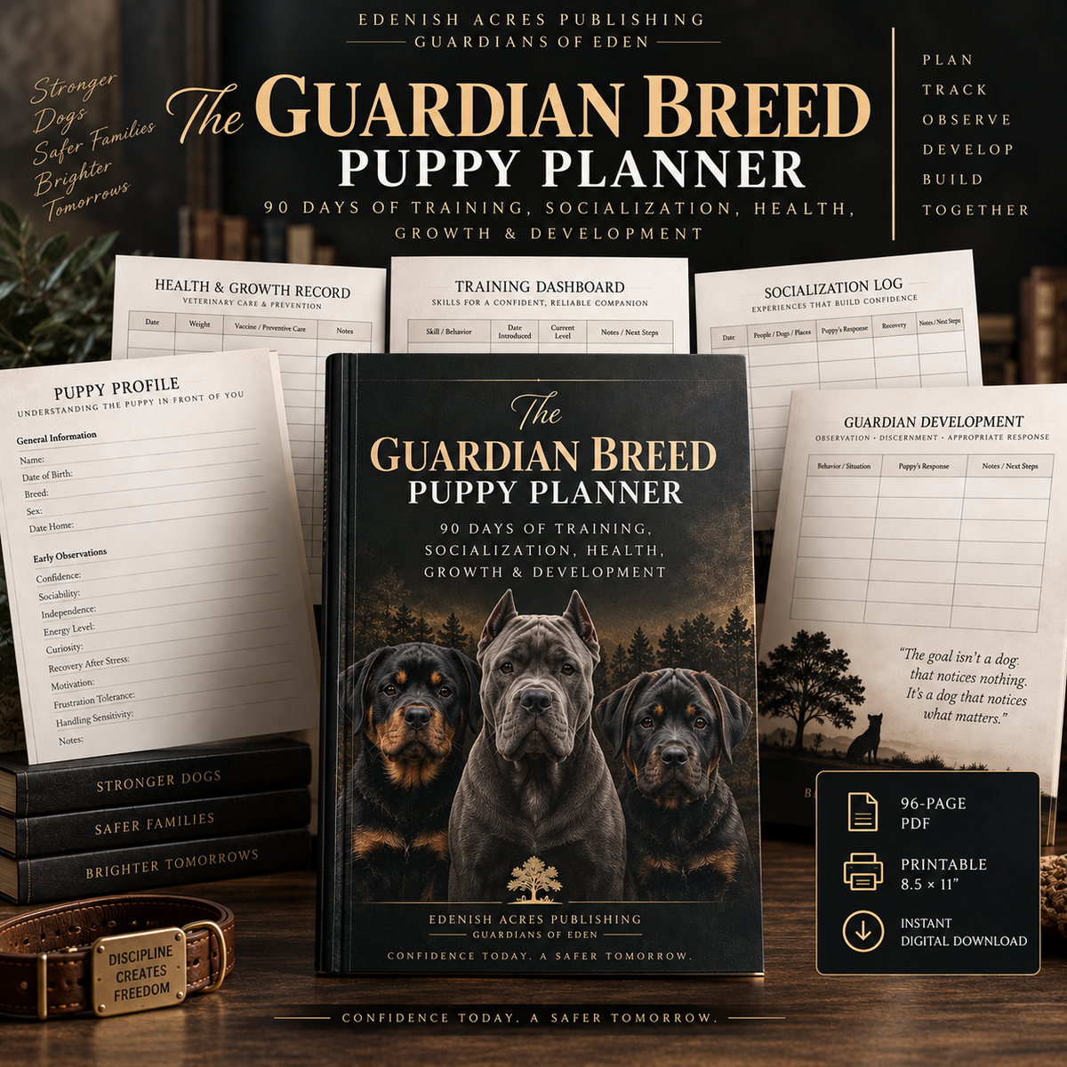 The Guardian Breed Puppy Planner 90-day development system